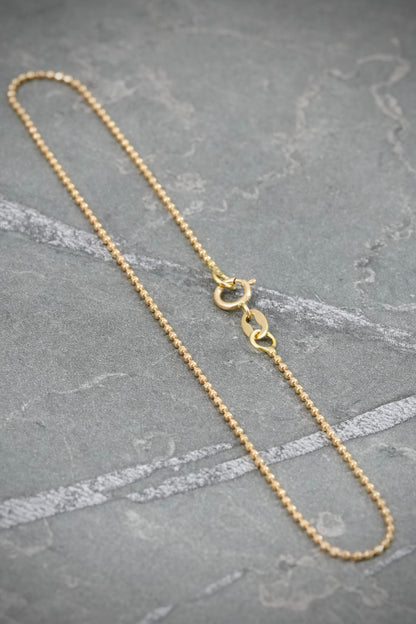 Pulso mini militar diamantado 0.85gr / Largo 19cm — Oro Amarillo