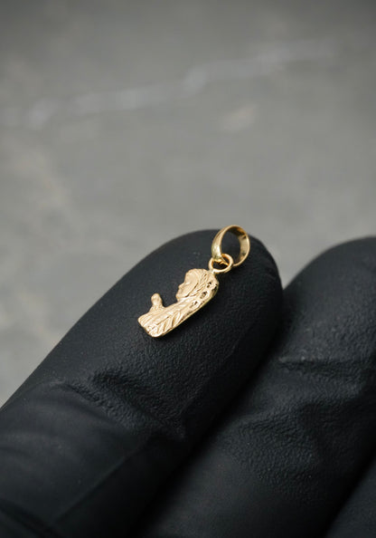 Dije virgen maria 0.3gr / Largo 1.5cm — Oro Amarillo