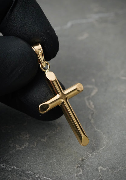 Dije cruz 1.7gr / Largo 4cm — Oro Amarillo