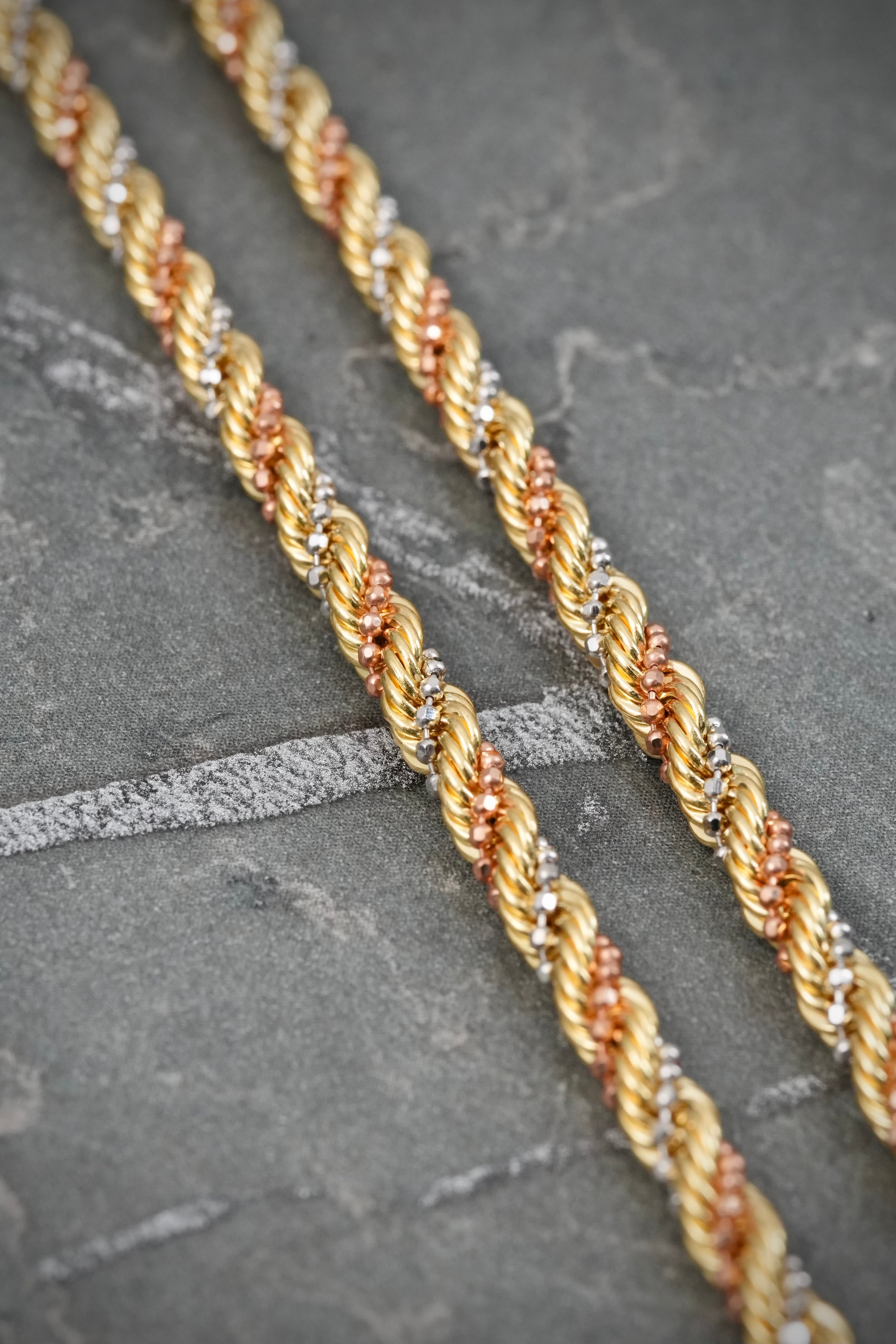 Cadena lazo diamantada 14.4gr / Largo 60cm / Tres Oros italy +3 — Tres Oros