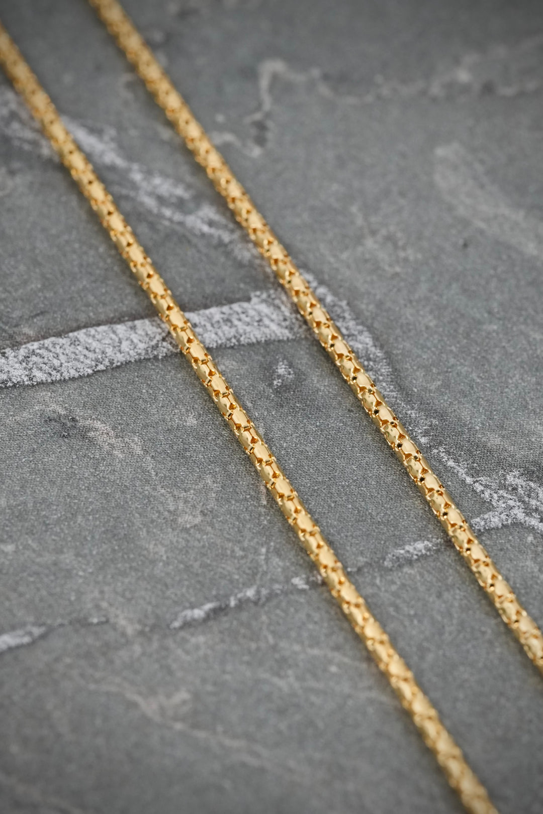 Cadena cola de raton diamantada 3.3gr / Largo 45cm — Oro Amarillo