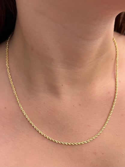 Cadena lazo 2.75gr / 50cm / 2.2mm — Oro Amarillo italy +2 B