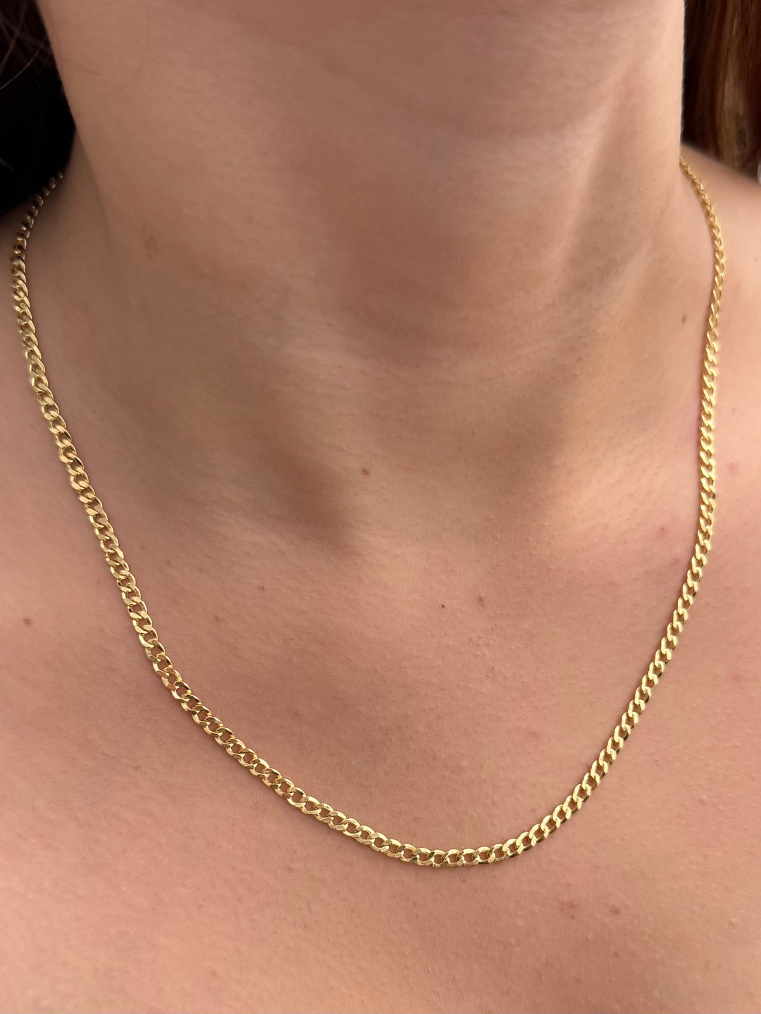 Cadena Cubana 5.4gr / 50cm / 3.3mm — Oro Amarillo