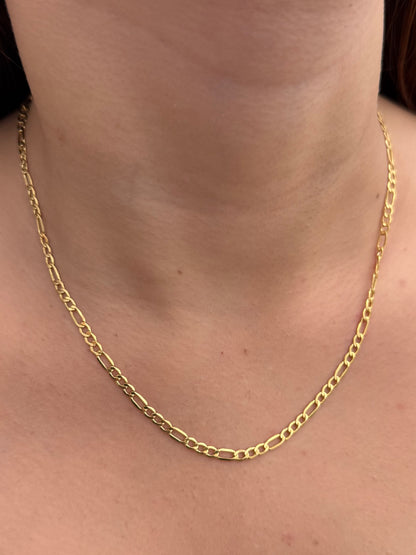 Cadena Figaro 4.4gr / 45cm / 3.4mm — Oro Amarillo