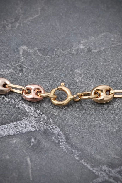 Pulso bebe con placa 2.1gr / Largo 17.5cm / Tres Oros Nac M