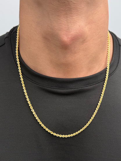 Cadena Lazo 9.3gr / 65cm / 3.7mm — Oro Amarillo