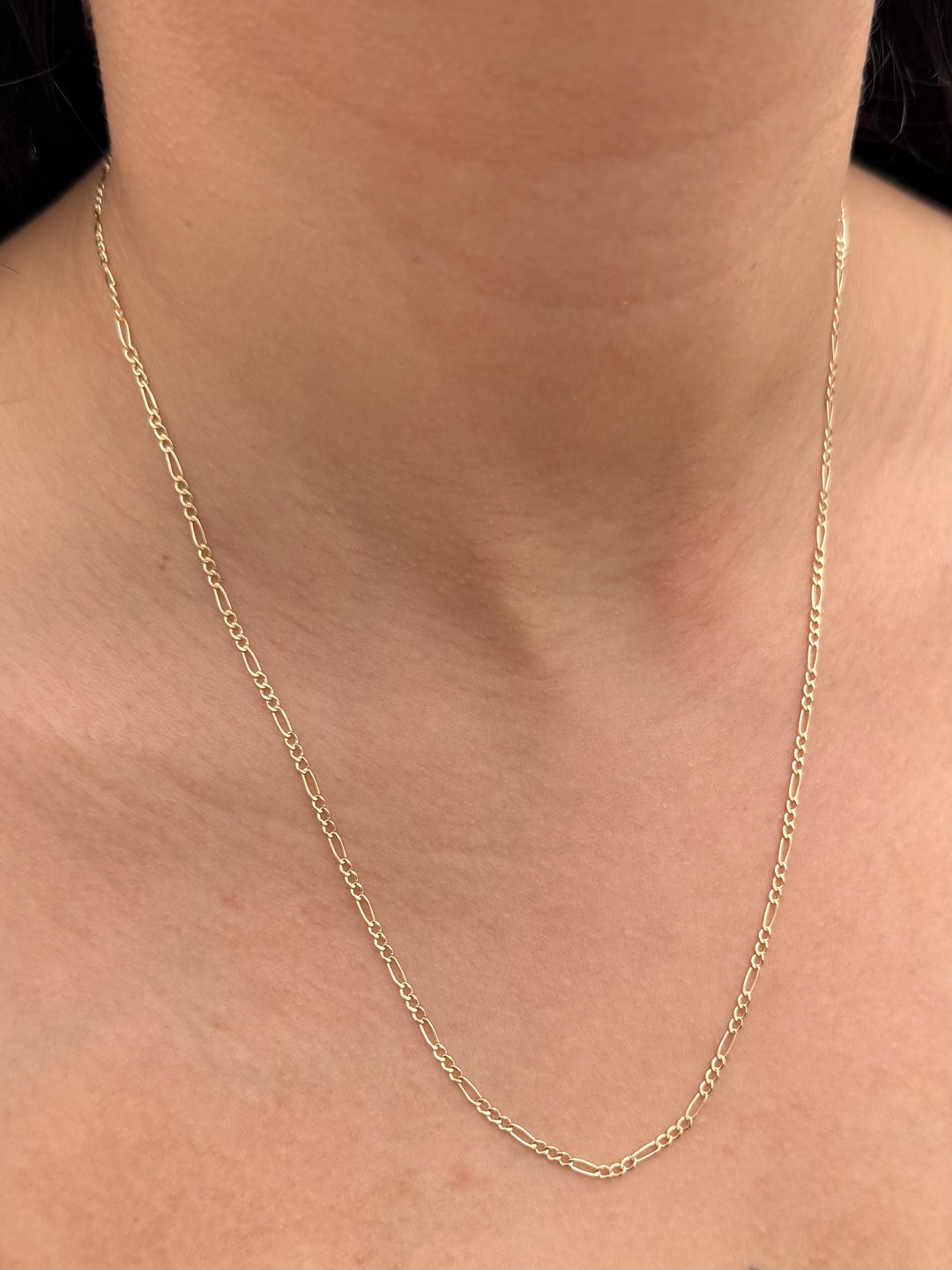 Cadena figaro 1.6gr / Largo 50cm — Oro Amarillo