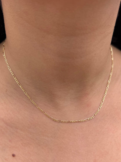 Cadena figaro 1.45gr / Largo 40cm — Oro Amarillo