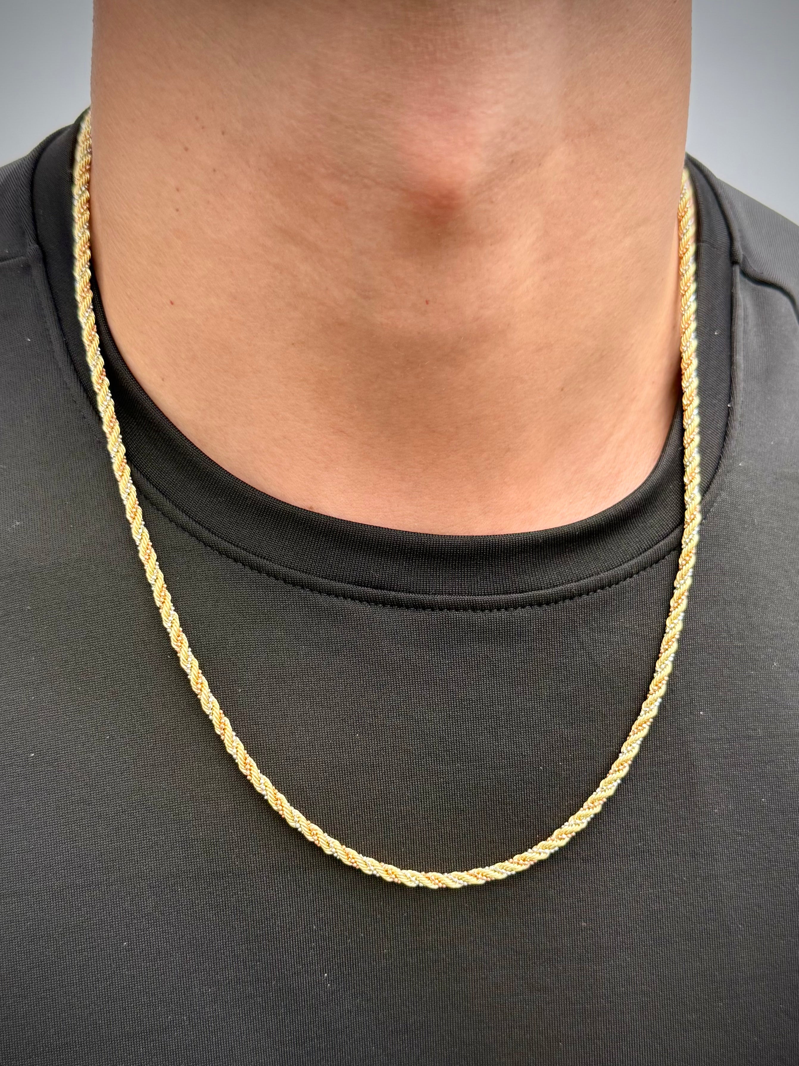 Cadena lazo diamantada 14.4gr / Largo 60cm / Tres Oros italy +3 — Tres Oros