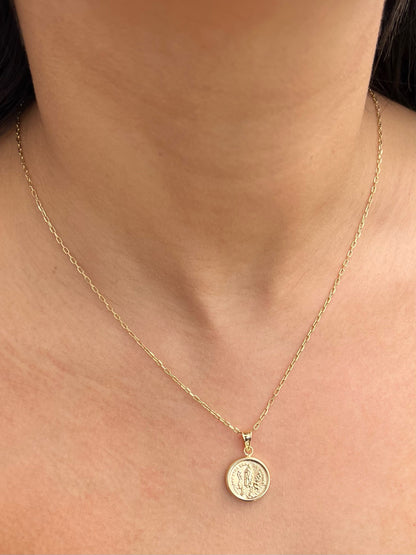 Dije virgen nuestra señora fatima 1.05gr / Largo 2.4cm — Oro Amarillo