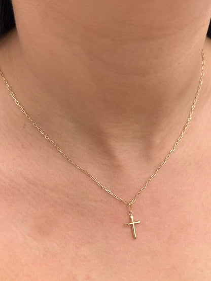 Dije cruz 0.4gr / Largo 2cm — Oro Amarillo