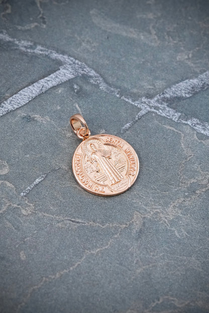 Dije san benito 2gr / Largo 2.1cm / Oro Rosado Nac B
