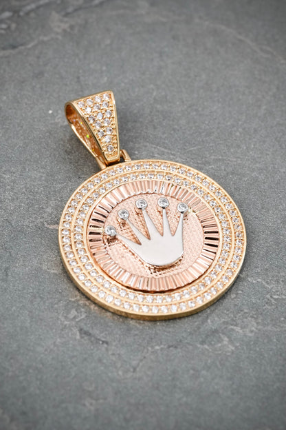 Dije Rx con Swarovski Blanco 7.05gr / 3.6cm / 25.8mm — Tres Oros