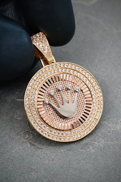 Dije Rx con Swarovski Blanco 7.05gr / 3.6cm / 25.8mm — Tres Oros
