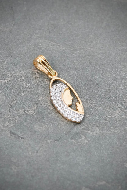 Dije Virgen Maria 1.1gr / 2.3cm / 7.4mm — Oro Amarillo