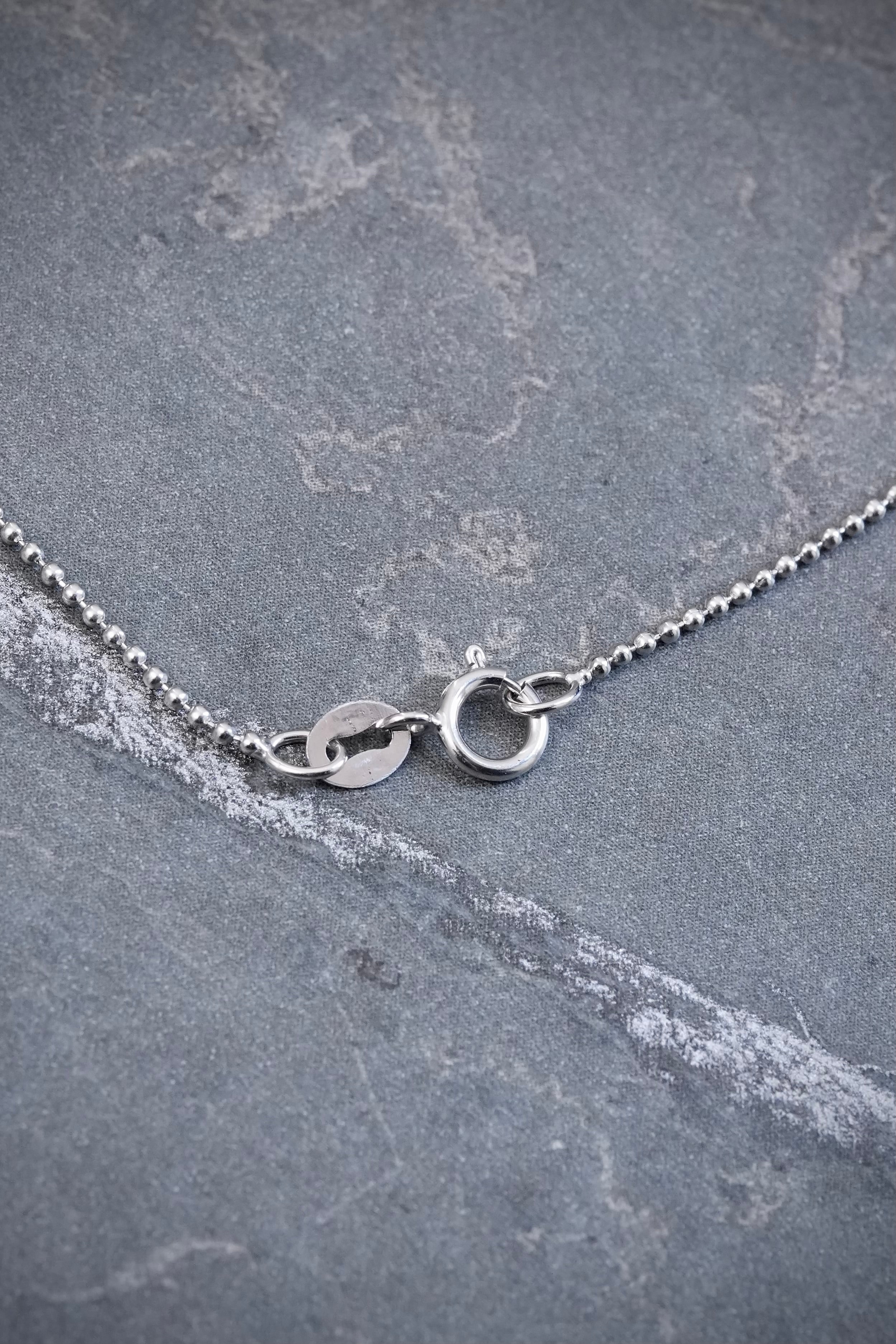 Cadena mini militar 2.1gr / Largo 50cm / Oro Blanco italy +1 B