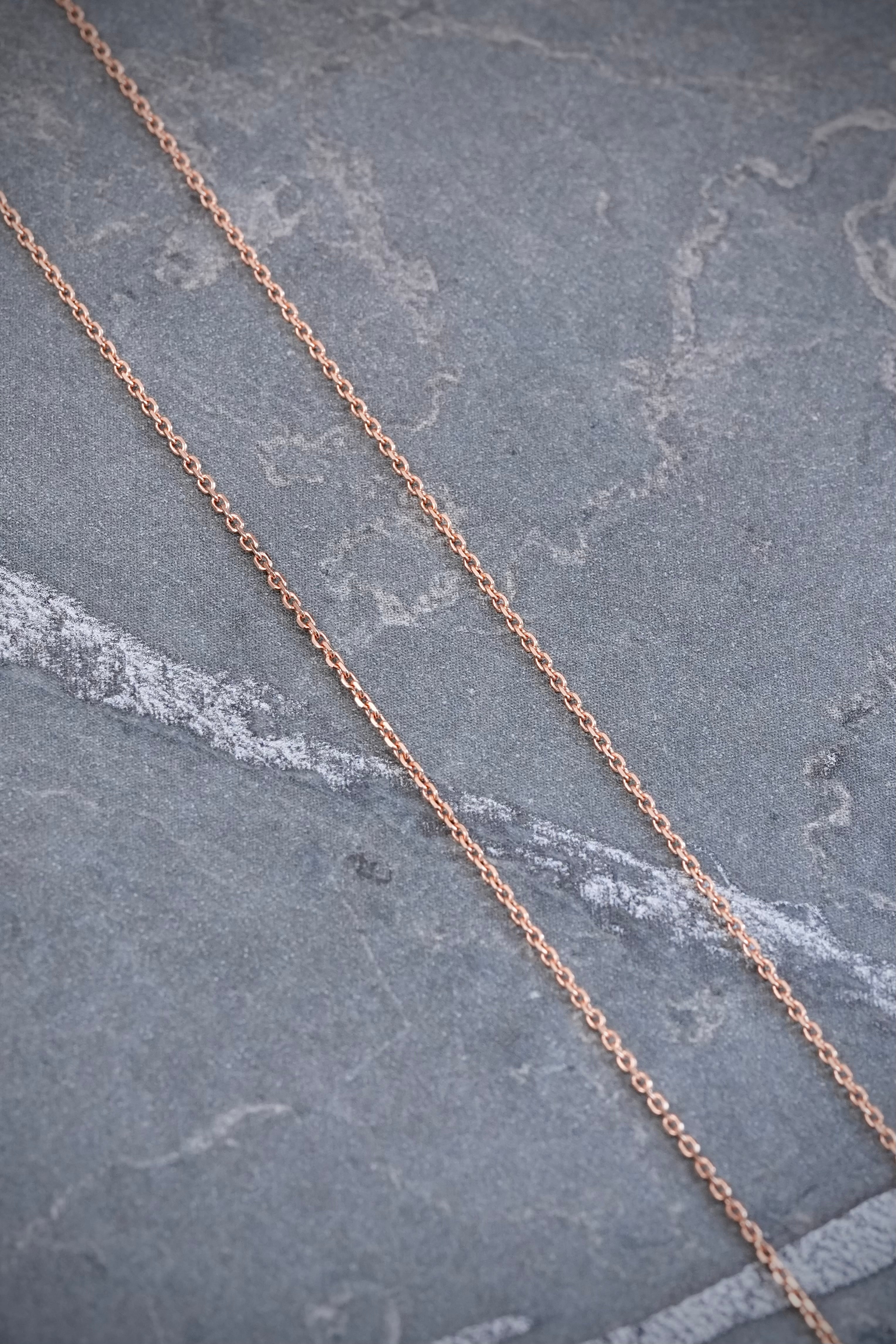 Cadena aro seguido 1.15gr / Largo 45cm / Oro Rosado italy +3 M