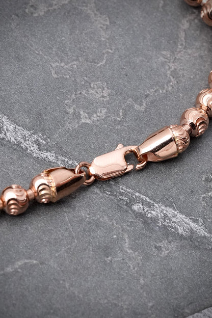 Cadena Militar Diamantada Luna 28.45gr / 60cm / 5mm — Oro Rosado