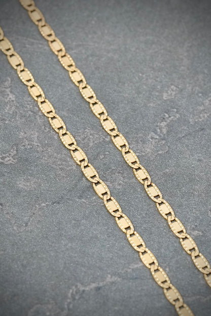 Cadena plana diamantada 4.9gr / Largo 60cm — Oro Amarillo