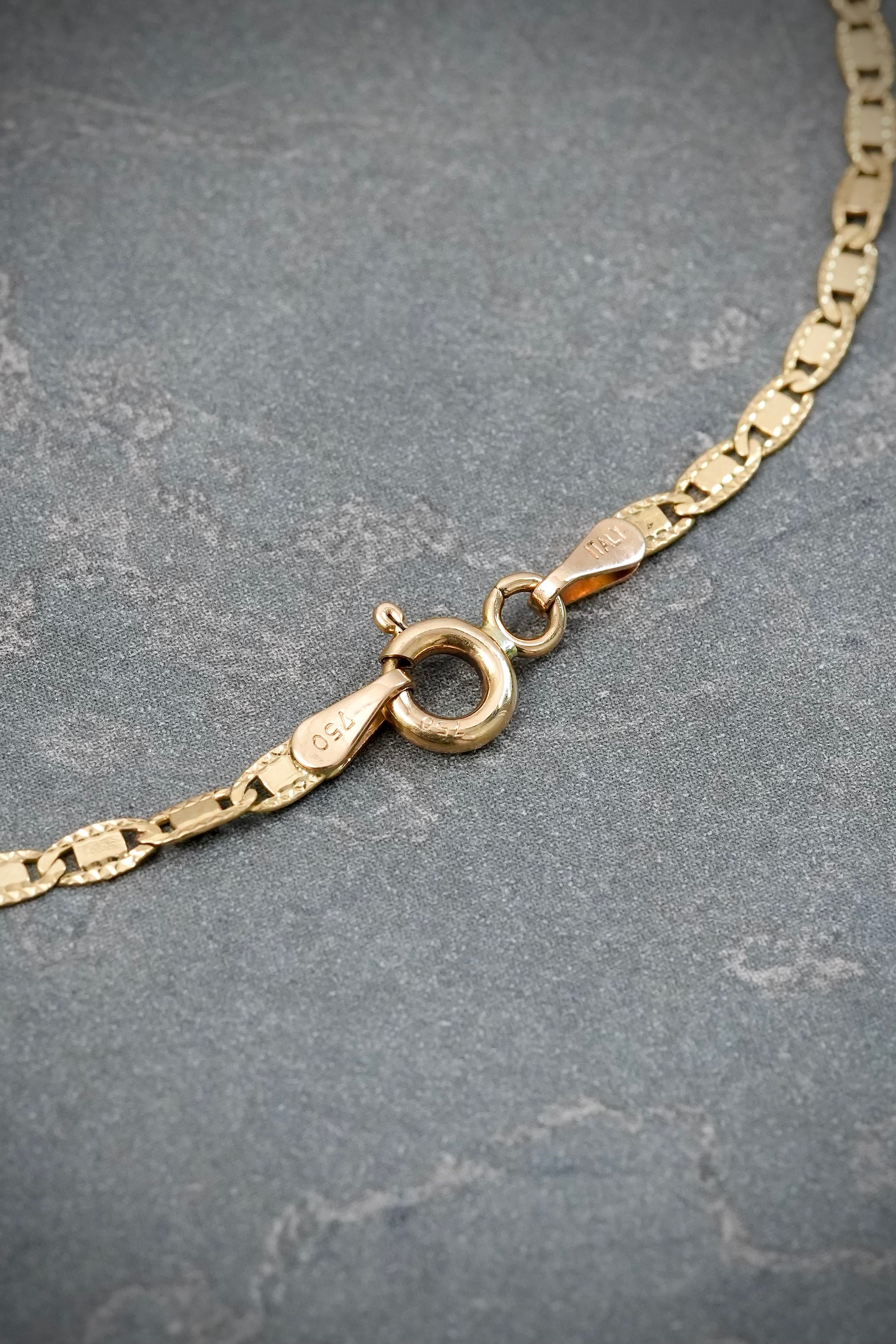 Cadena plana diamantada 4.9gr / Largo 60cm — Oro Amarillo