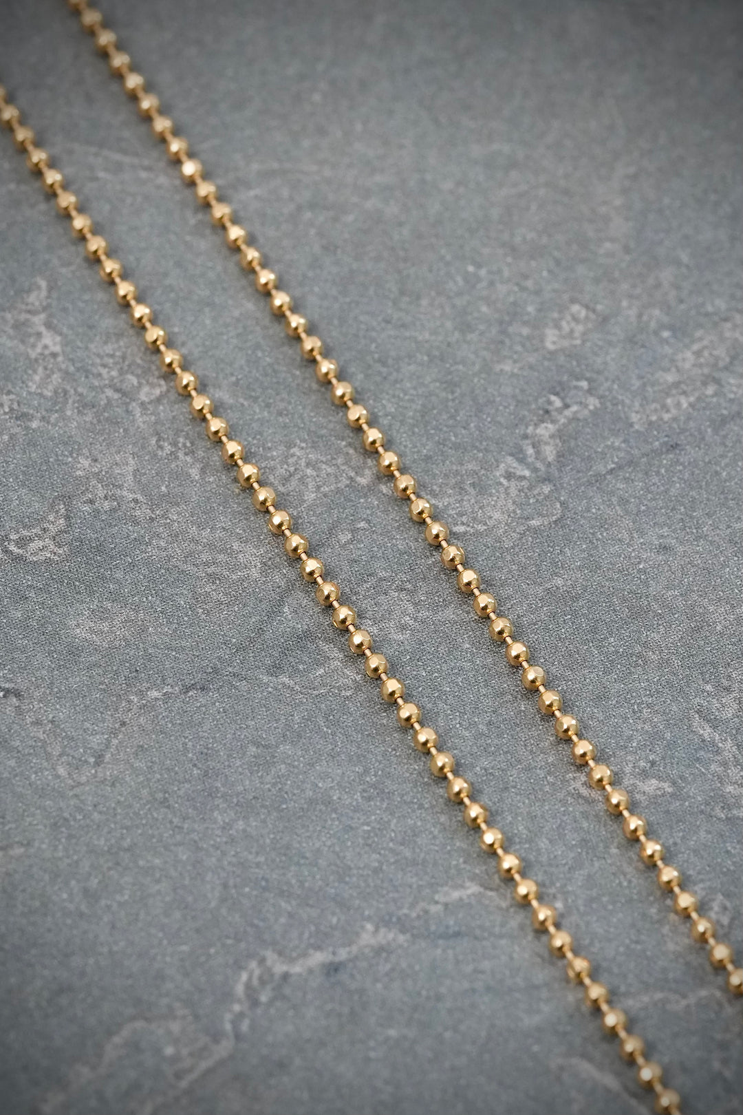 Cadena mini militar diamantada 3.55gr / Largo 60cm — Oro Amarillo