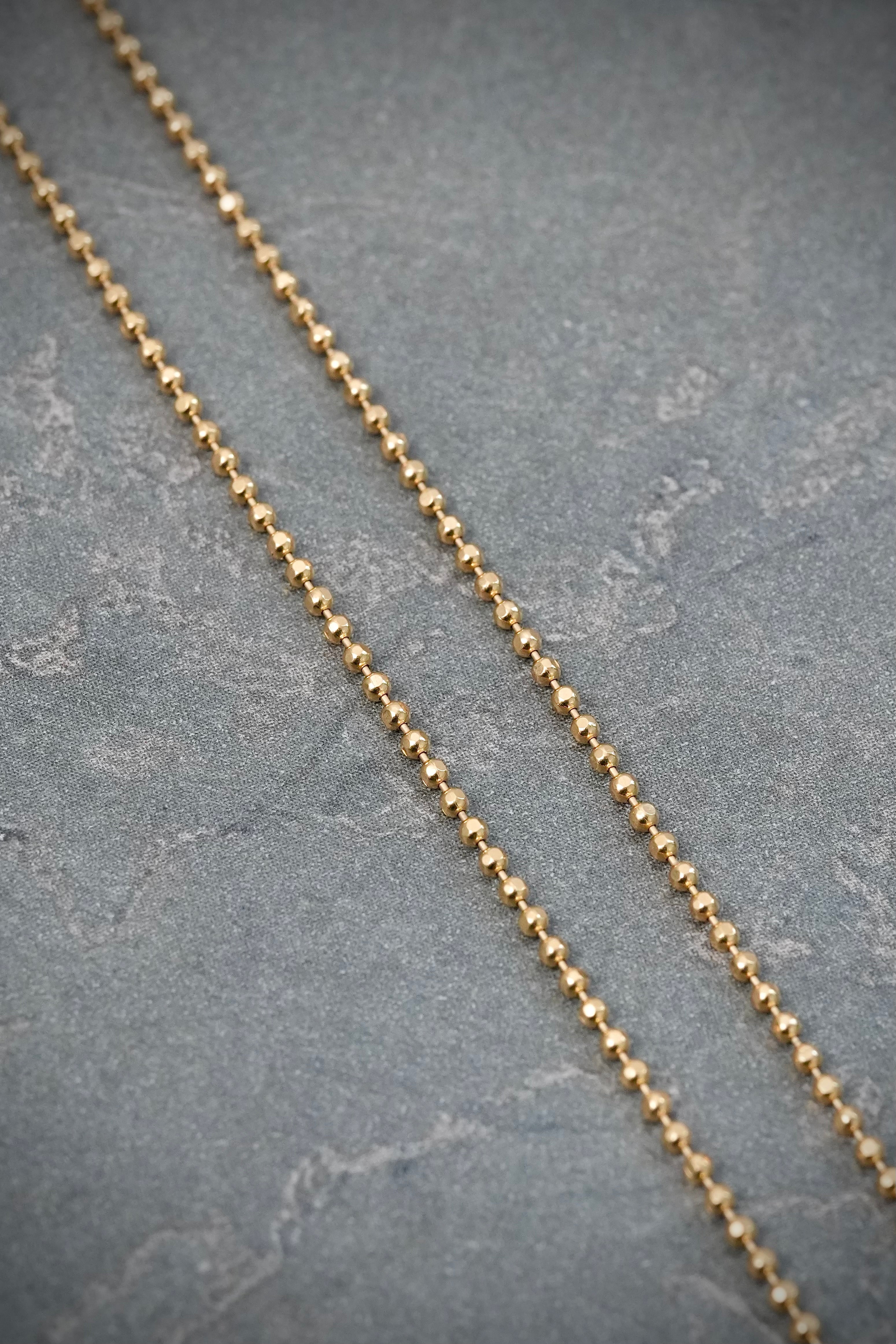 Cadena mini militar diamantada 3.8gr / Largo 60cm / Oro Amarillo italy +3 M