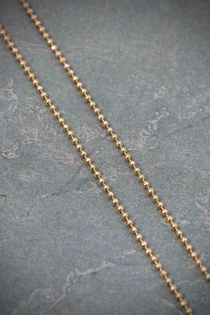 Cadena mini militar diamantada 3.8gr / Largo 60cm / Oro Amarillo italy +3 M