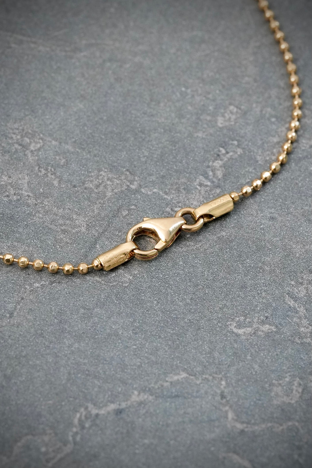 Cadena mini militar diamantada 3.8gr / Largo 60cm — Oro Amarillo