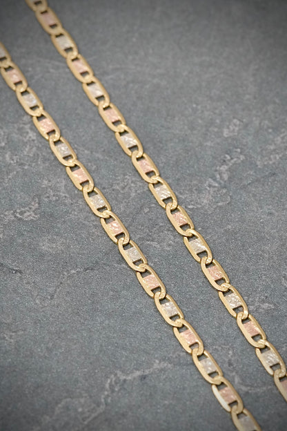 Cadena plana diamantada 4.75gr / Largo 45cm / Tres Oros italy +3 M