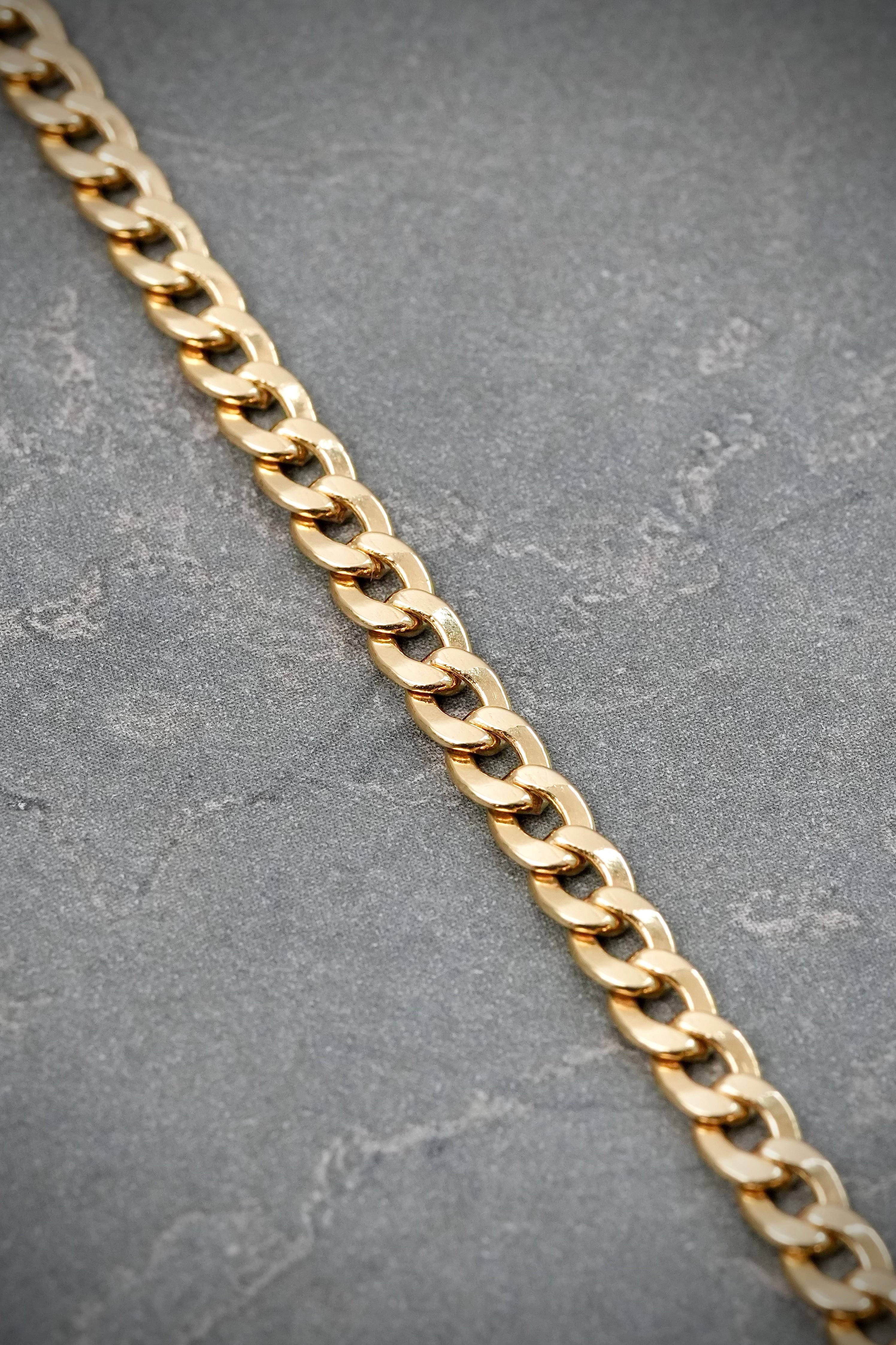 Pulso cubano 4.6gr / Largo 20.5cm / Oro Amarillo italy cte M