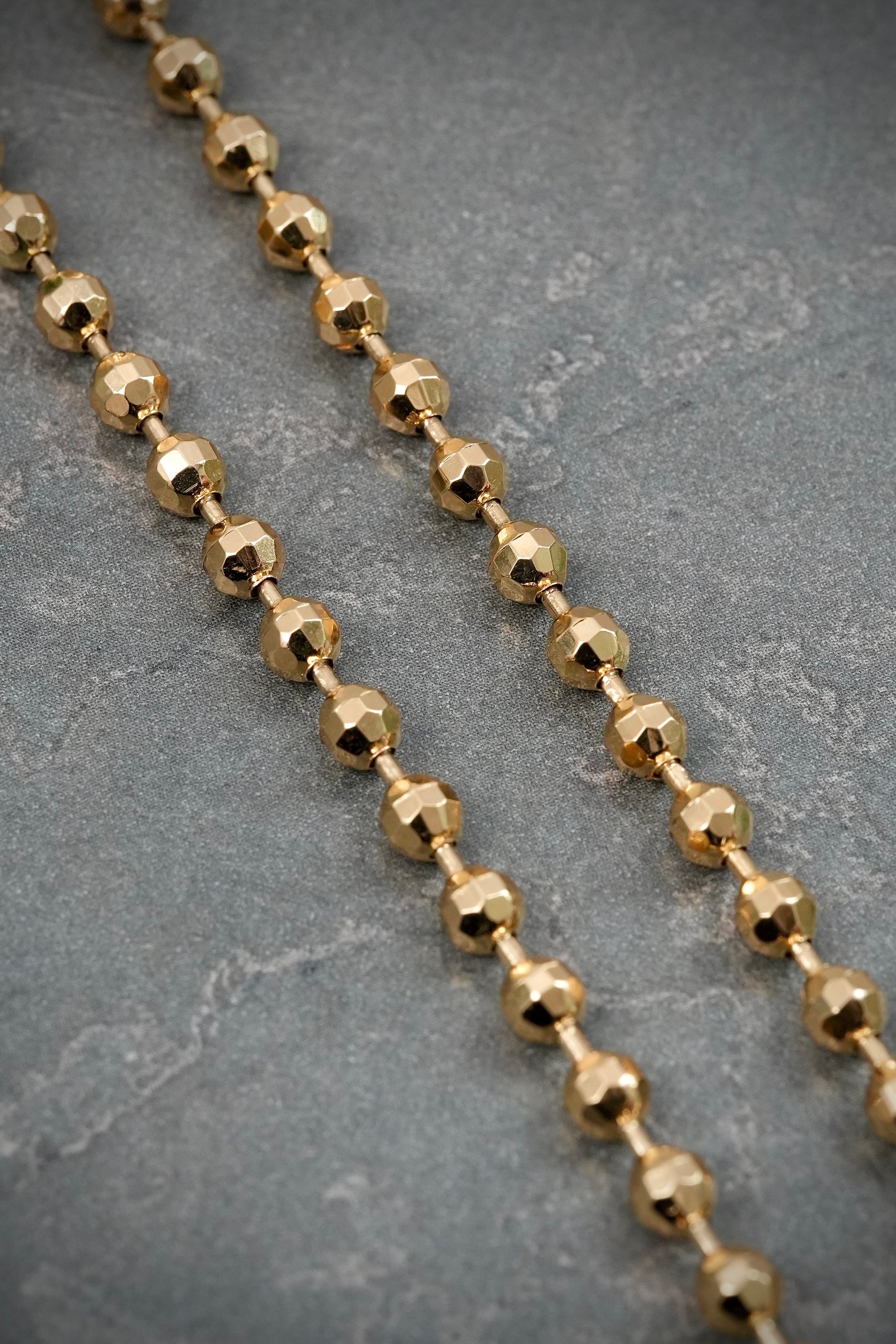 Cadena militar diamantada 22.35gr / Largo 60cm / Oro Amarillo italy +3 M