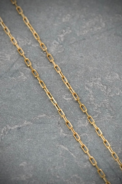 Cadena paper clip 2.2gr / Largo 50cm / Oro Amarillo italy +3 B