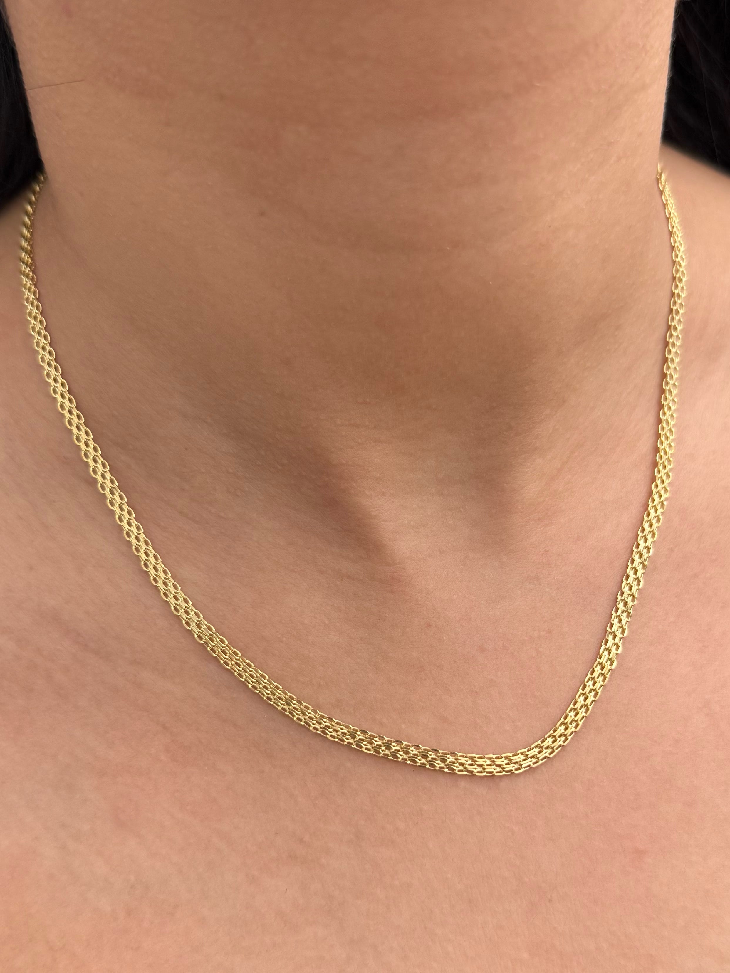 Cadena China 4.3gr / 45cm / 3.4mm — Oro Amarillo