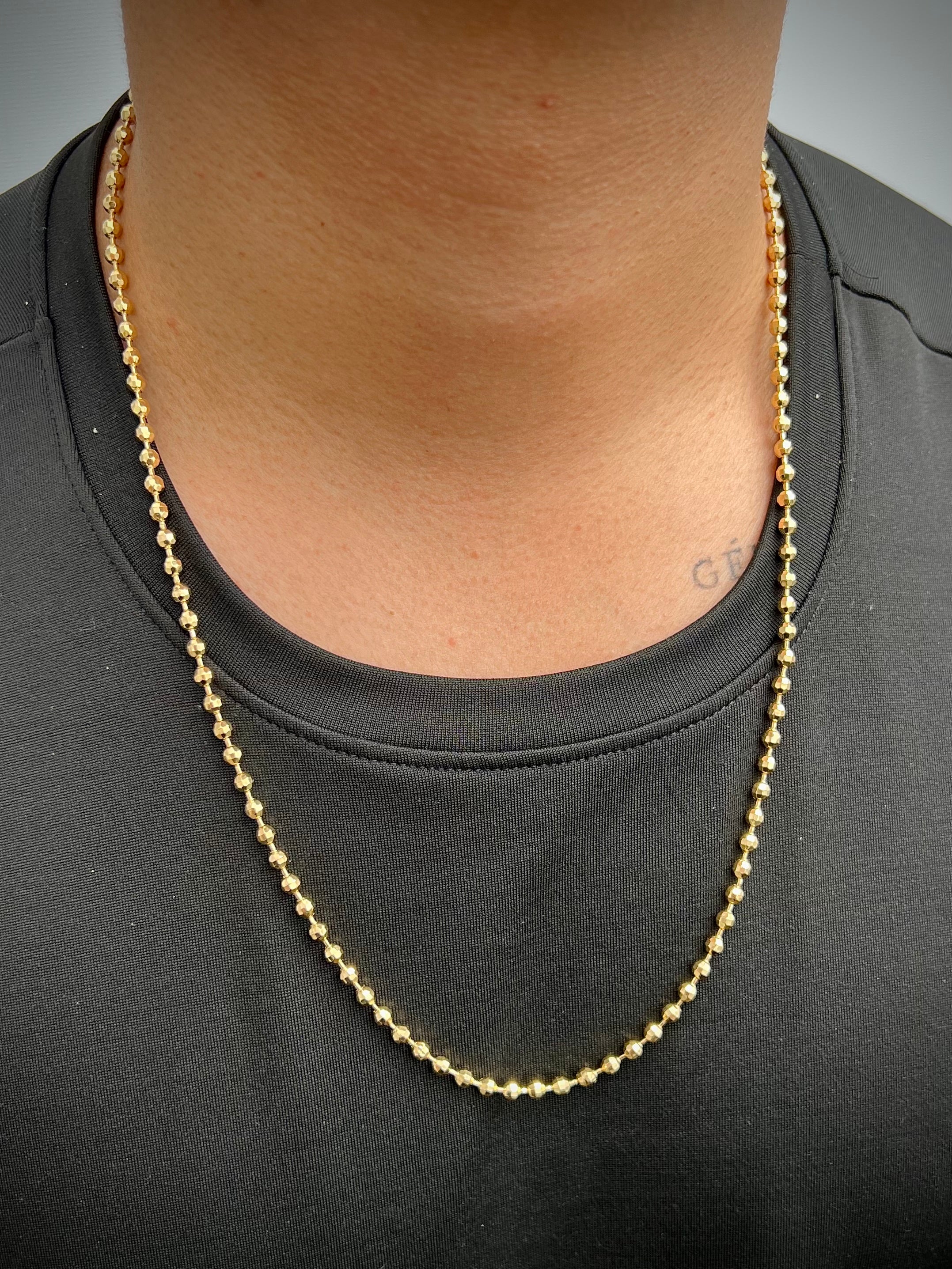 Cadena militar diamantada 22.35gr / Largo 60cm / Oro Amarillo italy +3 M