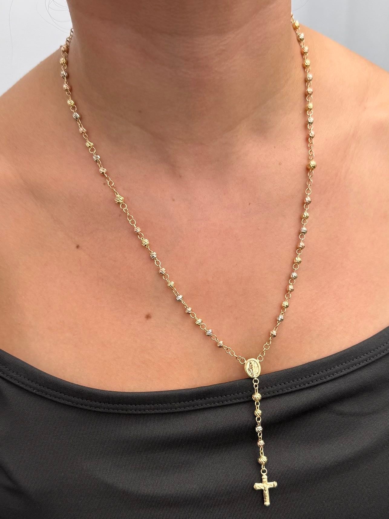 Rosario Diamantado de la Virgen de la Milagrosa 10.55gr / 50cm / 4 - 5mm — Tres Oros