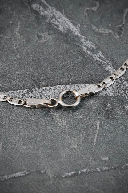 Cadena plana diamantada 3gr / Largo 60cm — Oro Blanco