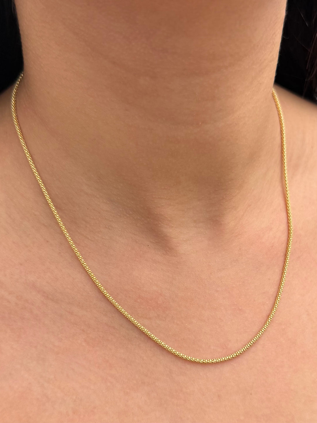 Cadena Cola de Raton 4.45gr / 45cm / 1.7mm — Oro Amarillo