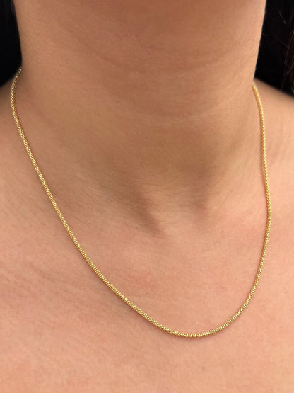 Cadena Cola de Raton 4.45gr / 45cm / 1.7mm — Oro Amarillo