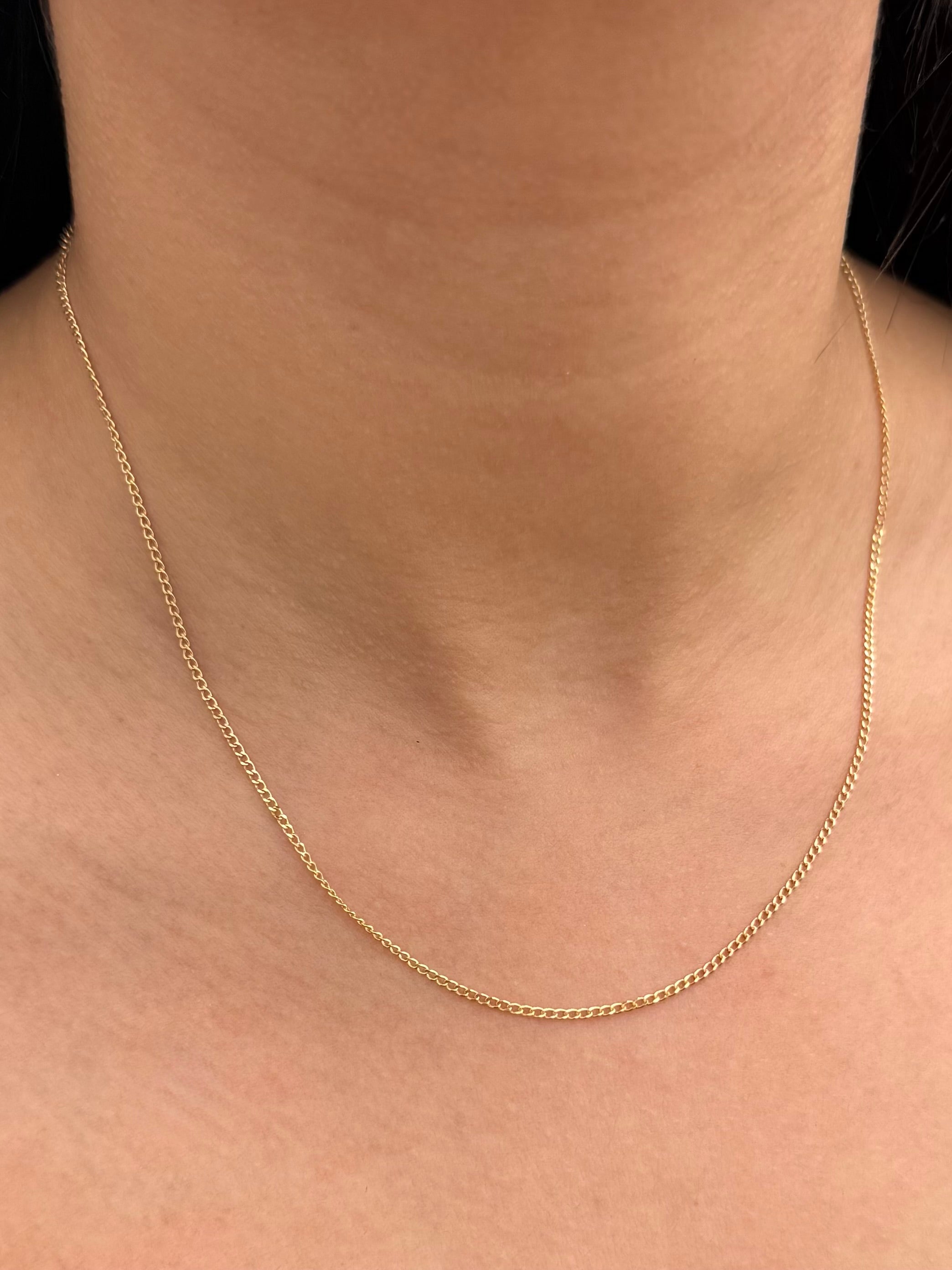 Cadena Cubana 1.8gr / 45cm / 1.4mm — Oro Amarillo