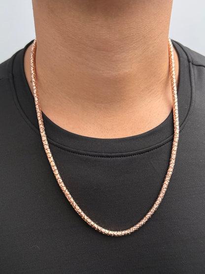 Cadena Cola de Raton Diamantada 30.4gr / 60cm / 4.3mm — Oro Rosado