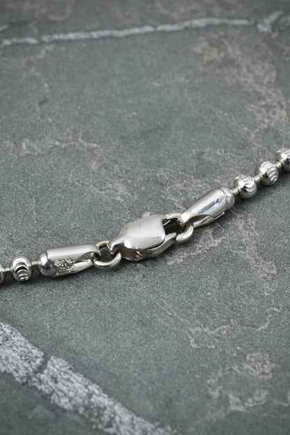 Cadena militar diamantada luna 3mm 23.25gr / Largo 70cm / Oro Blanco (Joya) B