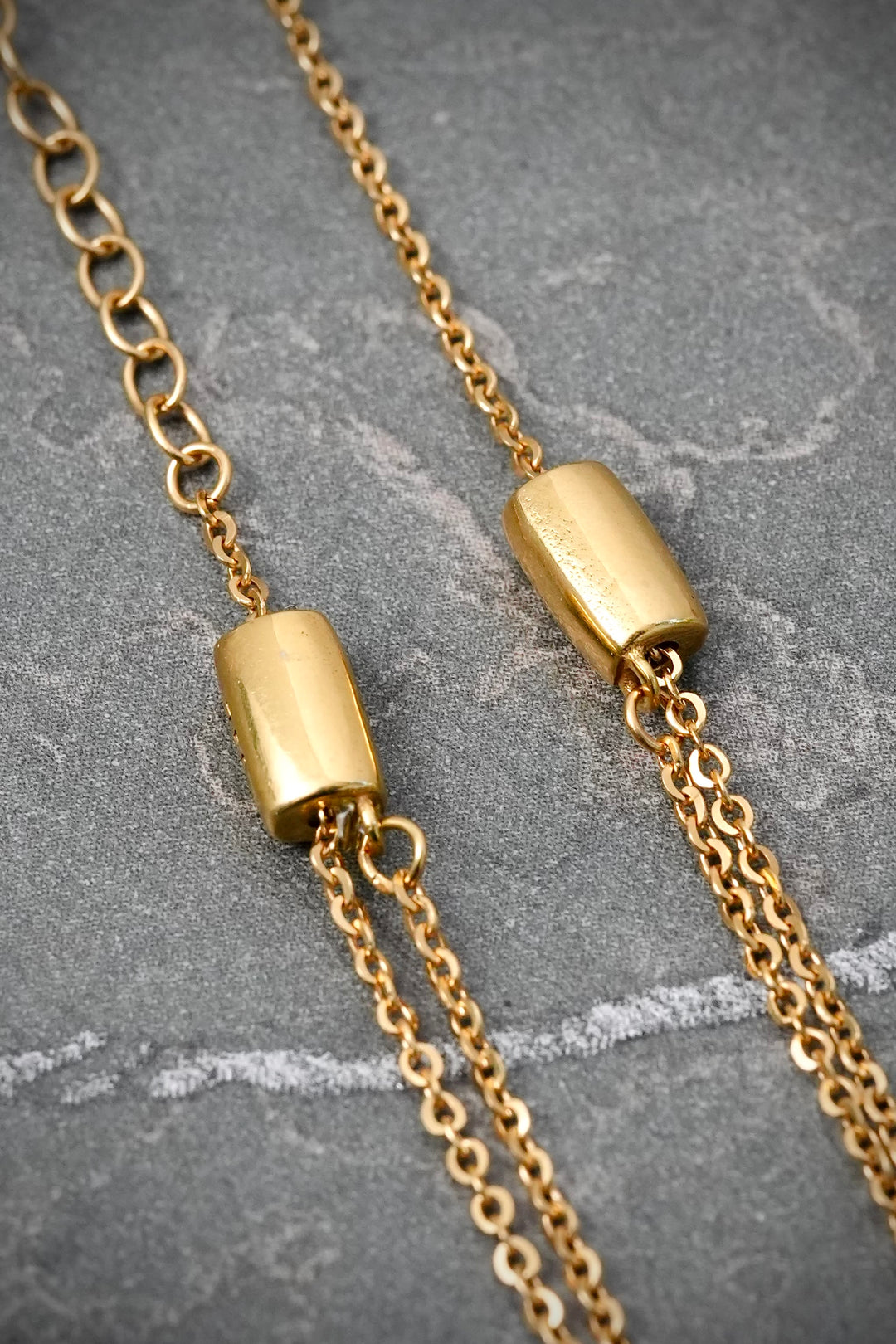 Cadena  rolon con bolas diamantadas 6.45gr / Largo 45cm / Tres Oros italy +3 — Tres Oros