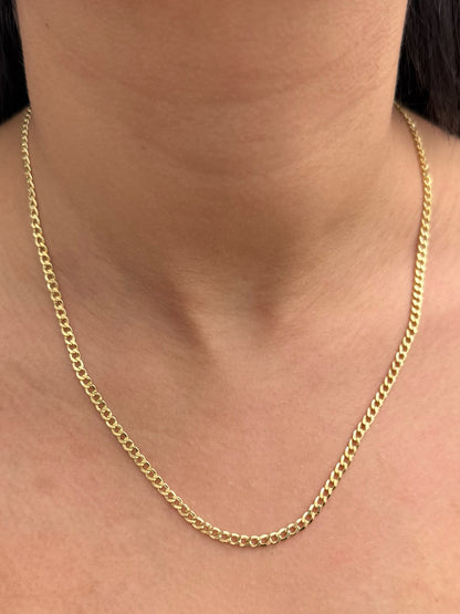 Cadena Cubana 5.7gr / 55cm / 3.3mm — Oro Amarillo