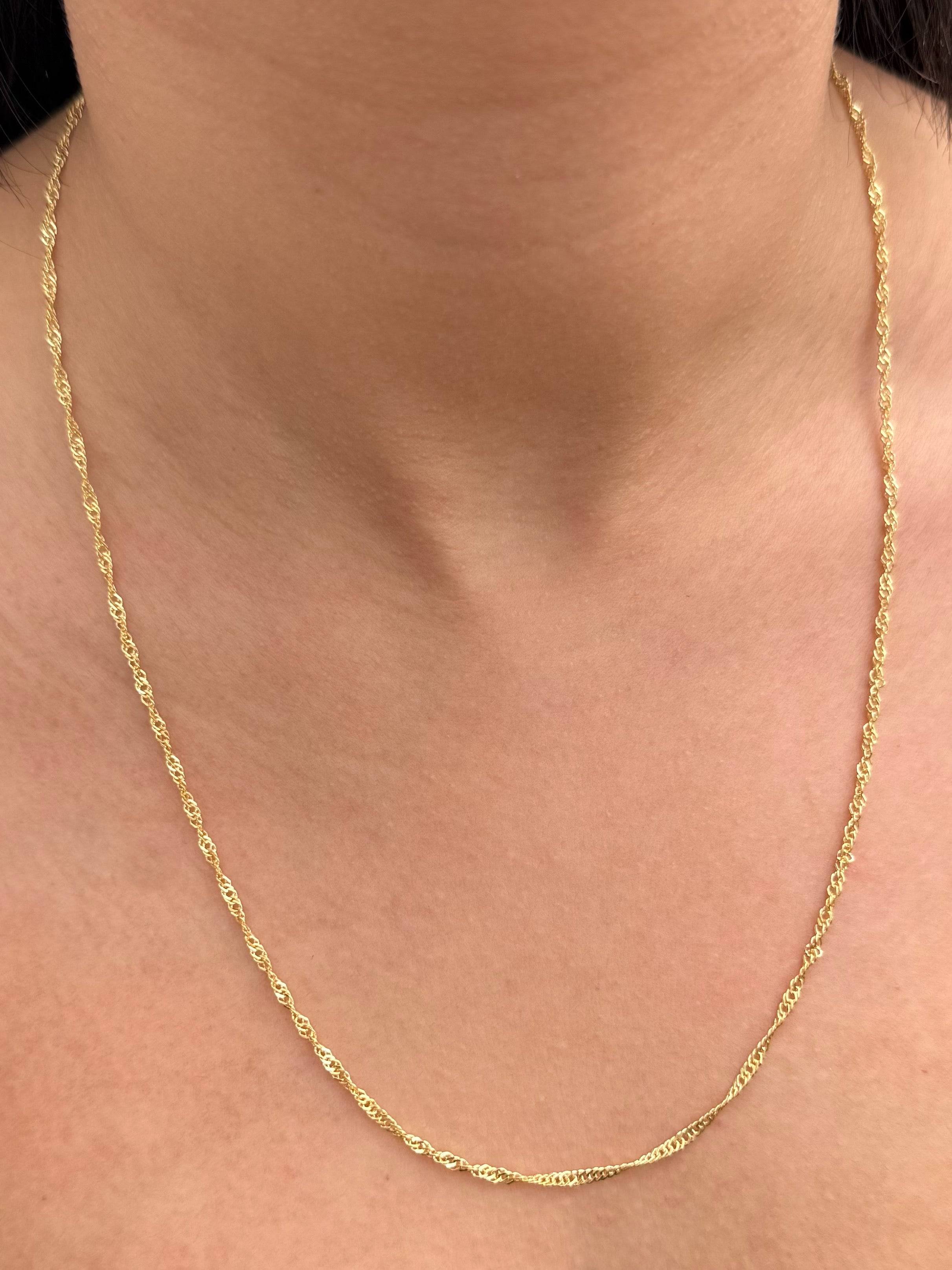Cadena Singapur 2.3gr / 55cm / 2.1mm — Oro Amarillo