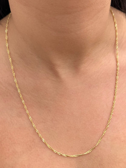 Cadena Singapur 2.3gr / 55cm / 2.1mm — Oro Amarillo