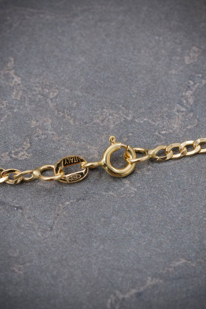 Cadena Cubana 3.4gr / 50cm / 2.3mm — Oro Amarillo