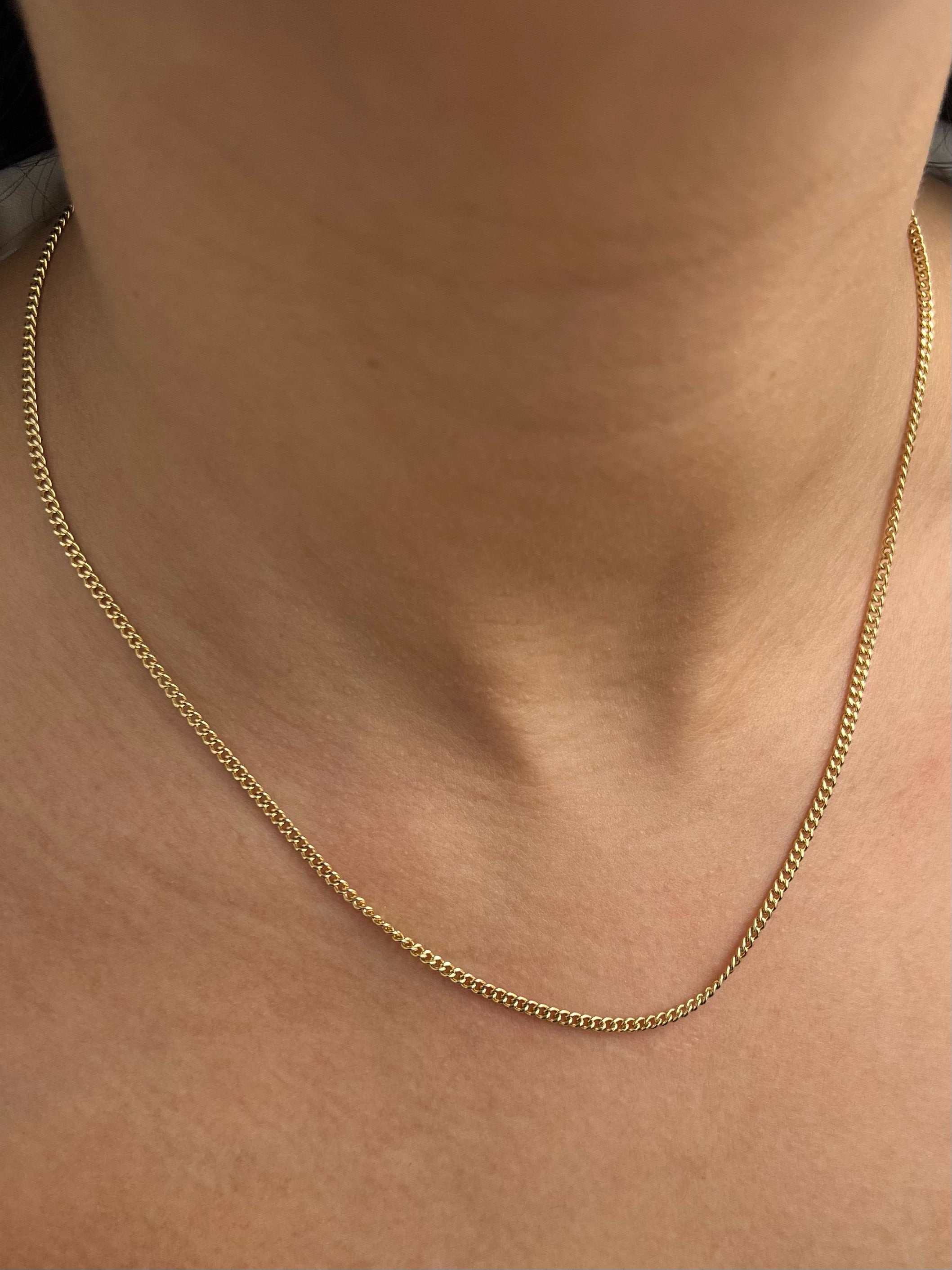 Cadena cubana 7.8gr / Largo 45cm / Oro Amarillo italy cte B