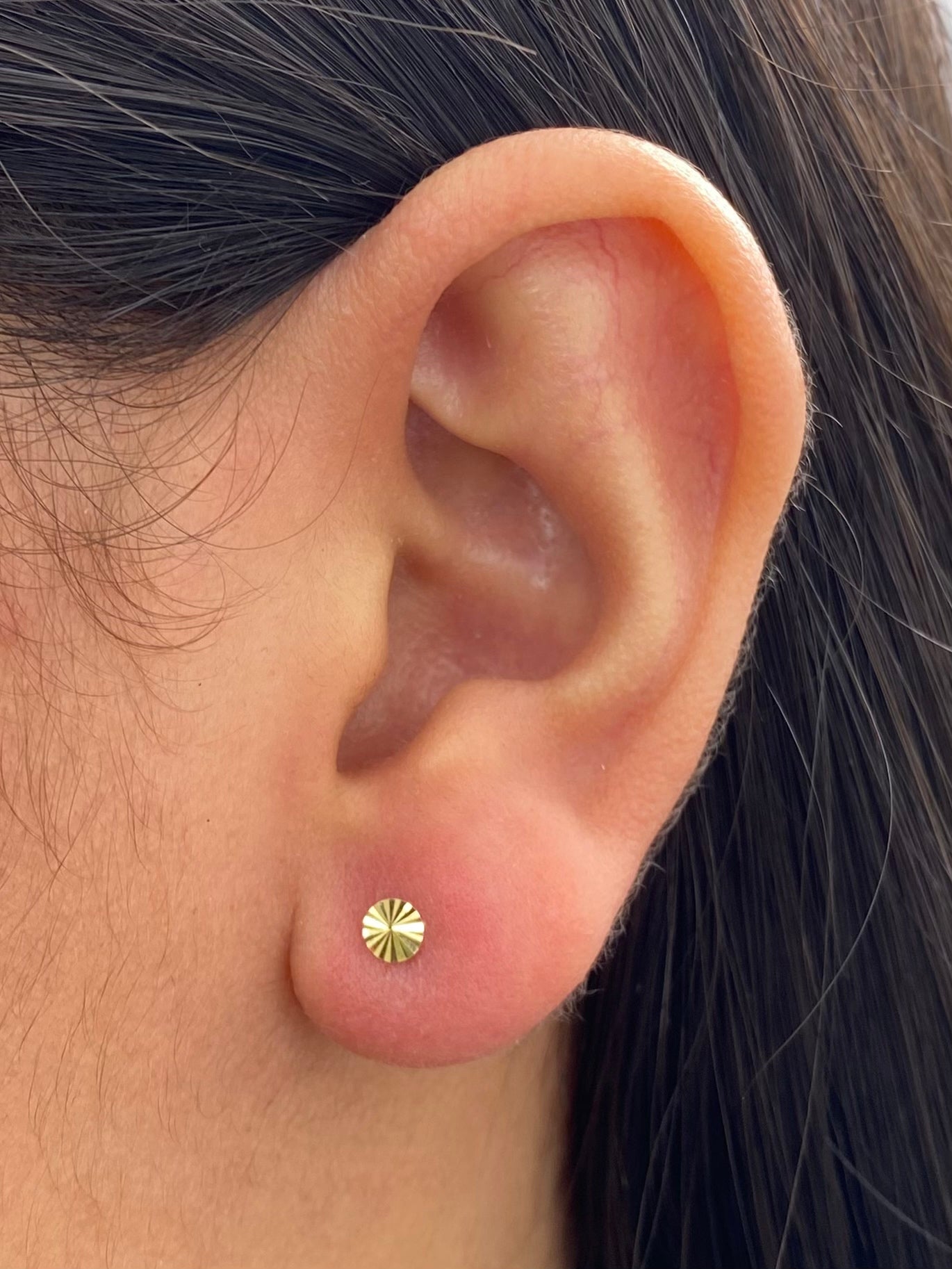 Topos circulo diamantado 0.4gr / Largo 0.3cm — Oro Amarillo