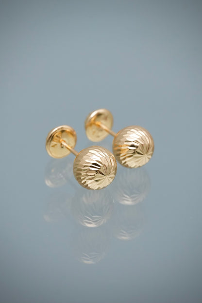 Topos bola diamantada 7mm 0.9gr / Oro Amarillo Nac B
