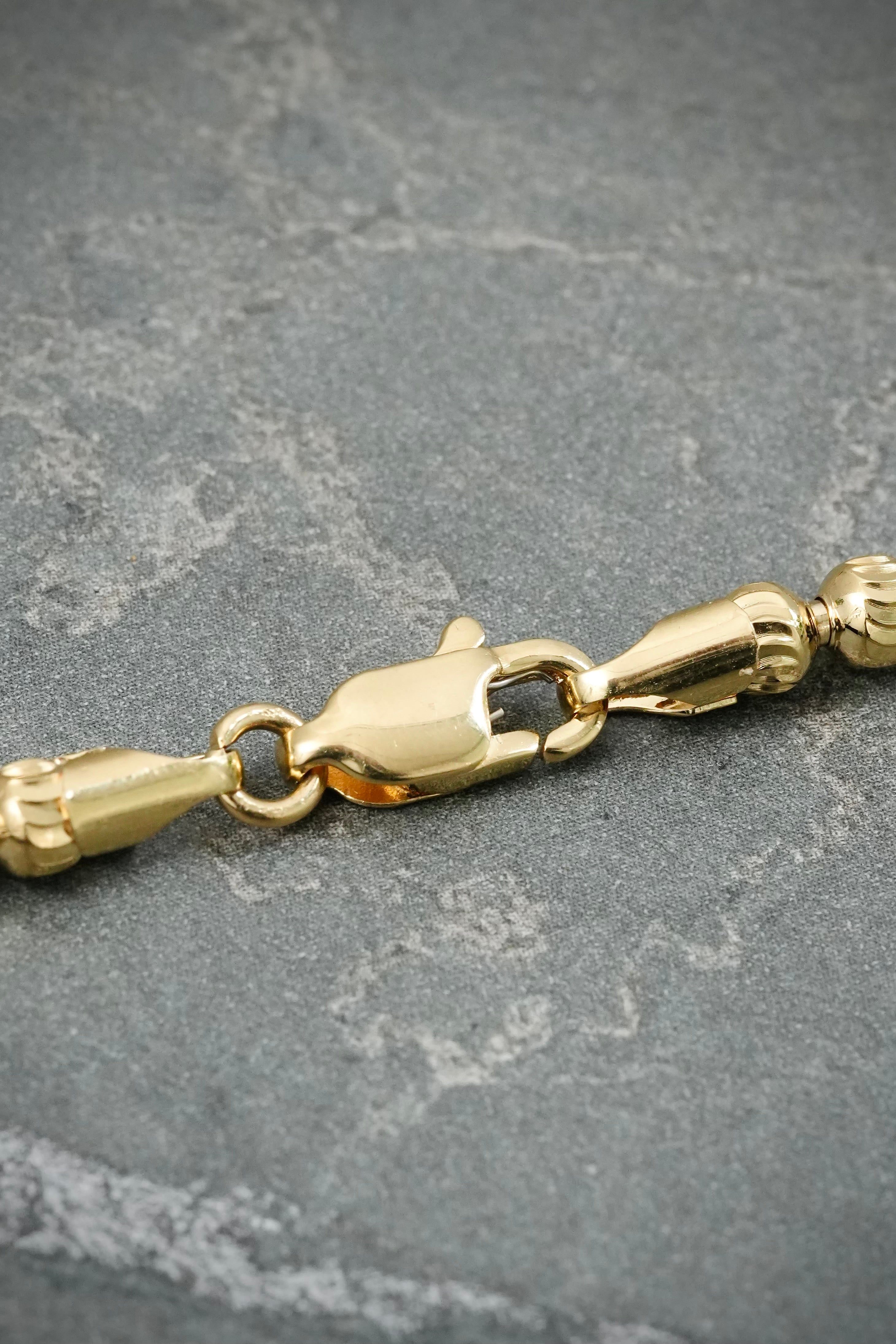 Cadena militar diamantada 4mm 29.8gr / Largo 70cm / Oro Amarillo (Joya) M